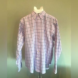 Men’s Ralph Lauren 100% Cotton Pink Plaid Button Down Shirt, Size (L).